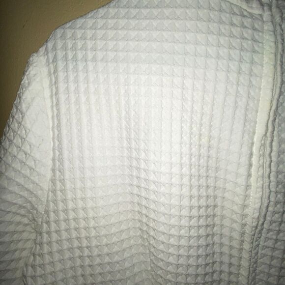 ASOS | Women's Dress White Textured Square Pattern Zip Back‎ | 14 - Picture 7 of 9